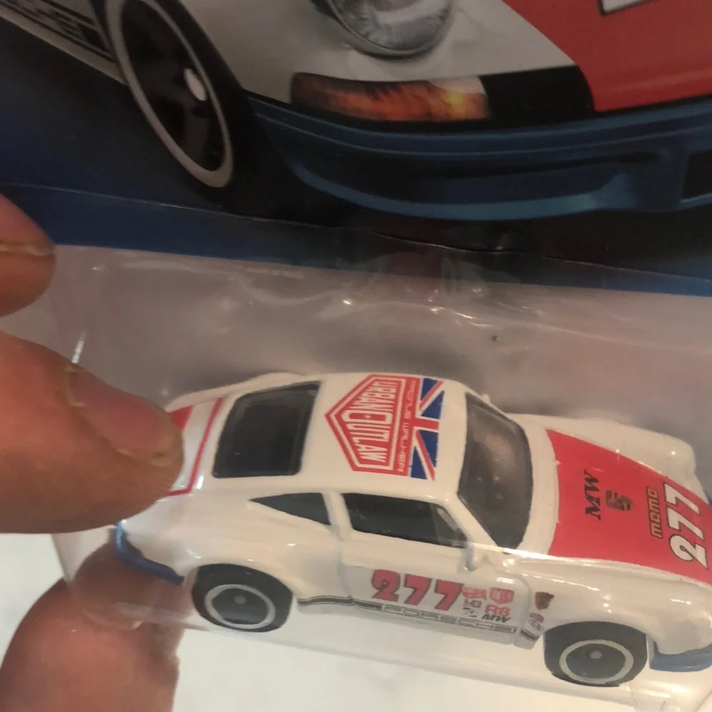 '77 Porsche 911 Toy Car - White and Blue
